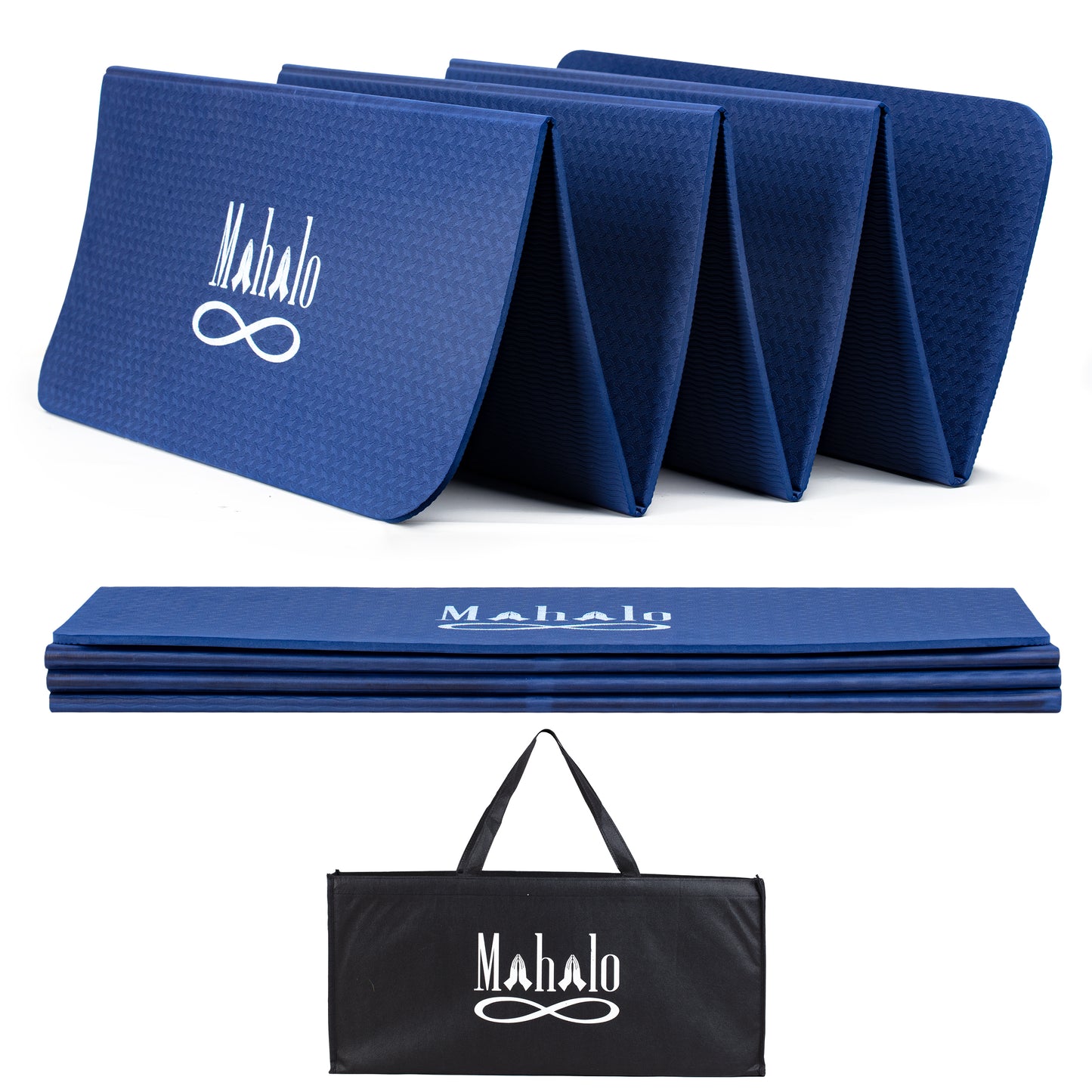 Blue Foldable Yoga Mat