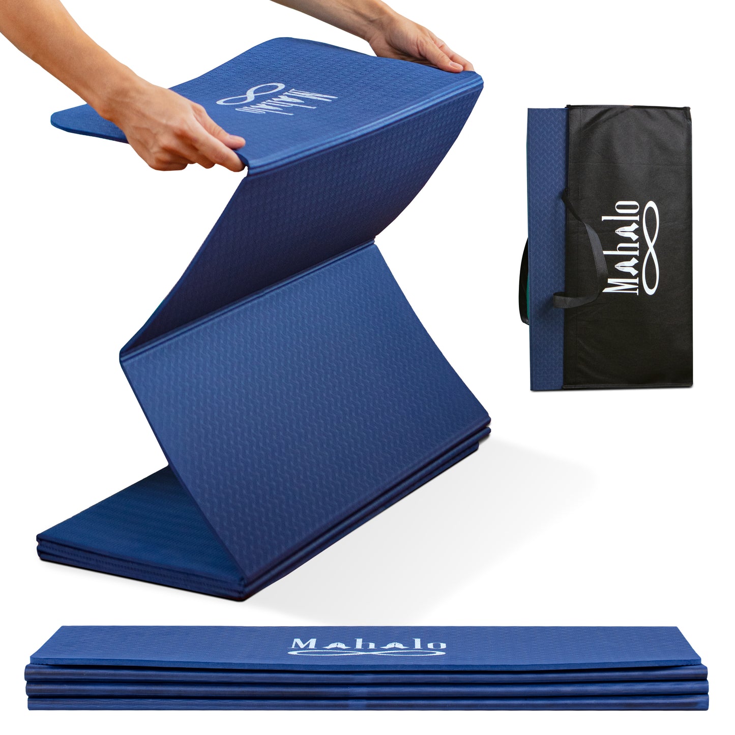 Blue Foldable Yoga Mat
